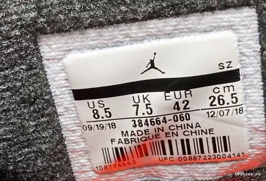 2019 OG JORDAN INFRARED 384664-060 6 AIR RETRO 384664-060 BLACK 0326